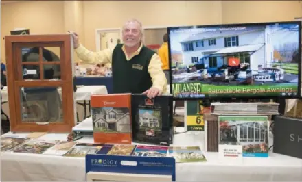  ?? SUBMITTED PHOTO ?? The Western Chester County Chamber of Commerce will host its annual Chester County Home Show on Saturday Feb. 23 from 10 a.m. to 4 p.m. at the Technical College High School in Downingtow­n. The event lets visitors talk with vendors about spring home projects. This photo from the 2018 event features Mark Milanese from Milanese Remodeling — the presenting sponsor for this year’s Home Show.