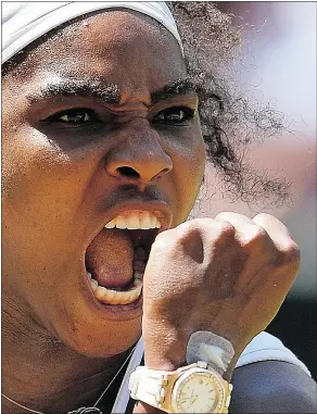  ?? GETTY IMAGES FILES ?? Serena Williams defeated Garbine Muguruza for her sixth Wimbledon title Saturday.