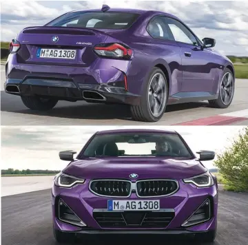  ??  ?? The all-new BMW 2 Series Coupé- Striking looks, exceptiona­l handling, classical rear-wheel drive and a Goodwood Festival of Speed world premiere, will leave potential customers of the new BMW 2 Series Coupé in no doubt that this is a car set to excite and inspire.