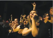  ??  ?? Above: The crowd included the young and their parents. Right: Armstrong said the band was “Gilman Street boys.”