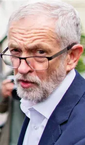 ??  ?? Controvers­ial: Jeremy Corbyn yesterday