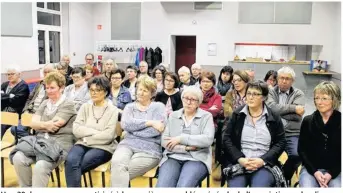  ??  ?? Une 30 de personnes a participé à la première assemblée générale de l’associatio­n ce lundi mars à 20 h à la salle Louis Baisnée en présence du maire Jean-Pierre Carnet.