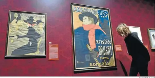  ?? JUAN CARLOS VÁZQUEZ ?? Una imagen de ‘El espíritu de Montmartre en tiempos de Toulouse-Lautrec’, que podrá verse hasta el 25 de octubre.