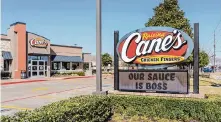  ?? Getty Images ?? Raising Cane’s is gearing up to more than double its Bay Area presence over the next two years with three new locations in the South Bay and East Bay.