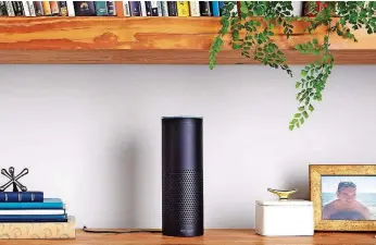  ?? FOTO: AMAZON ?? Die Lautsprech­erbox Echo von Amazon ist derzeit noch das einzige Produkt auf dem deutschen Markt.