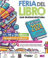  ?? ?? ▮ Destacados escritores participar­án en la Feria del Libro.