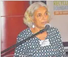  ?? Picture: RUSIATE VUNIREWA ?? Dr Padma Lal addresses the workshop on Tuesday.