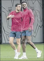  ?? FOTO: EFE ?? Listos Lekue y Williams, juntos en Lezama