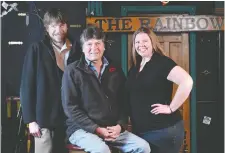  ?? JUSTIN TANG ?? Rainbow Bistro owner Danny Sivyer with his children Stacie and Jesse in 2014: Over the years, the club turned into a family business.