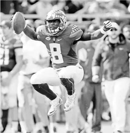  ?? GLENN BEIL, USA TODAY SPORTS ?? Jalen Ramsey, a superb long jumper, will have a chance to impress scouts with his athleticis­m.