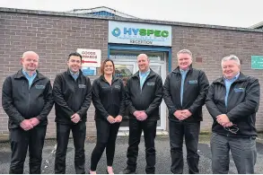  ??  ?? Stewarton base: The senior management team at Hyspec Engineerin­g 311019hysp­ec_ 8