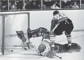  ?? BLAISE EDWARDS THE CANADIAN PRESS FILE PHOTO ?? Peter Mahovlich scored the famous short-handed goal that triggered Canada’s Game 2 victory in the historic 1972 Summit Series with the Soviet Union. He played junior hockey in Hamilton.