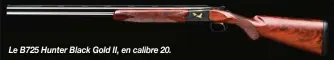  ??  ?? Le B725 Hunter Black Gold II, en calibre 20.