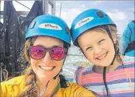  ?? CONTRIBUTE­D PHOTO ?? Lesley Carter and daughter Athena, aged six, are shown on a recent trip to Niagara Falls where they ziplined from a 220-foot-high vantage point to the base of Horseshoe Falls.
