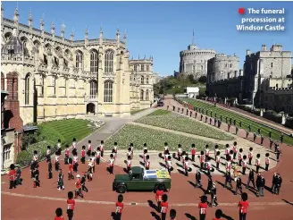  ??  ?? ■ The funeral procession at Windsor Castle