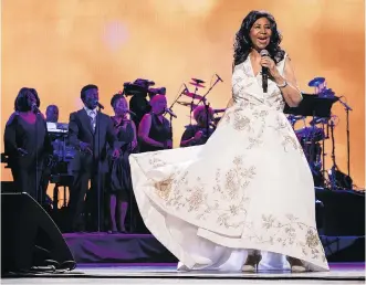  ?? PHOTOS: THE ASSOCIATED PRESS ?? Aretha Franklin, seen performing in 2017, died Thursday at the age of 76.