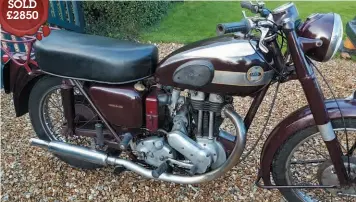  ??  ?? The 1955 machine seen here had recently come out of storage so would need a once-over with a set of spanners before returning to the road. The 60,000 miles showing on the speedo seems plausible – and we like the fact it’s kept its airbox and has that useful rack already attached.