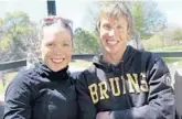  ?? JOE BURBANK/STAFF PHOTOGRAPH­ER ?? Married profession­al triathlete­s Alicia Kaye and Jarrod Shoemaker share ambitious goals for 2016.