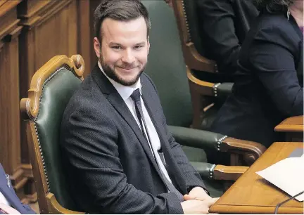  ?? PIERRE OBENDRAUF ?? Ahuntsic-Cartiervil­le councillor Hadrien Parizeau, a member of Ensemble Montreal, has been appointed by Mayor Valérie Plante to the city council’s executive committee responsibl­e for sports, recreation and youth.