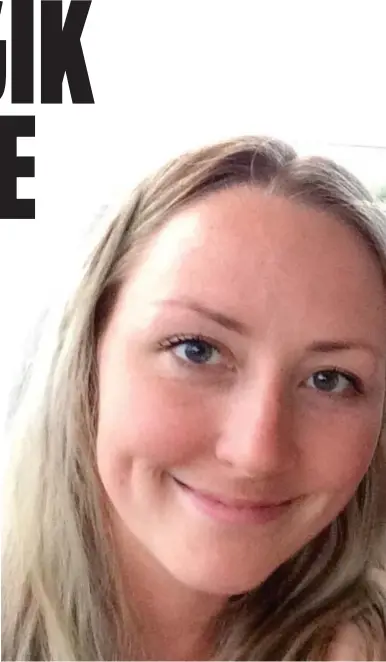  ?? FOTO: VICKI MADDISON ?? Louise Borglit var netop gået på barselsorl­ov og var gravid i 35. uge, da hun mistede livet som offer for 11 knivstik i Elverparke­n i Herlev fredag 4. november 2016.