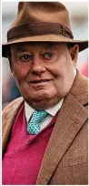  ?? ?? POSITIVE THINKING: Trainer Nicky Henderson