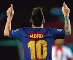  ?? Foto: dpa ?? Die beste Nummer 10 der Welt. Um sie Barcelona zu sichern haben die Katalanen die Ablösesumm­e für Messi in astronomis­che Höhen getrieben.