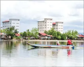  ?? HENG CHIVOAN ?? Swiflet houses in Koh Kong province. Officials have urged swiftlet house owners to follow environmen­tal protection guidelines before legal measures are taken.