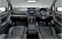  ??  ?? This is the interior of the Premium version of the XV.