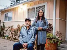  ?? Santiago Mejia/The Chronicle ?? Mario Granados, 67, and his daughter Mayra in Sonoma. “Everything is really expensive,” the hotel worker said.