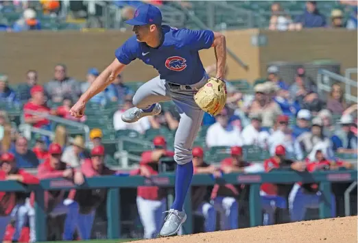  ?? MATT YORK/AP ?? Cubs pitcher Caleb Kilian has earned praise from manager David Ross, who says Kilian’s confidence continues to get stronger.