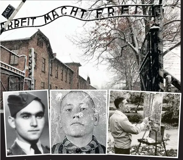  ?? Picture: PA ?? Horror: The Auschwitz camp and (inset, from left) Rudolf Vrba, Kazimierz Piechowski and Jan Komski, who all escaped