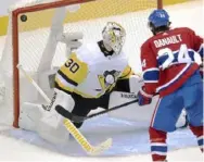  ?? Associated Press ?? Matt Murray has allowed 26 goals in his past nine postseason starts dating to 2018 vs. Washington. He lost seven of the nine.