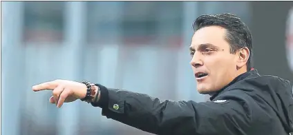  ??  ?? Montella llegará a Sevilla apenas un mes después de haber sido destituido del Milan