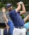  ?? DAVID COOPER, THE CANADIAN PRESS ?? Adam Hadwin drives off of the 17th tee at the 2017 Canadian Open Pro-Am at Glen Abbey on Wednesday.