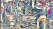  ?? HT FILE ?? Seven people were killed and 25 injured in twin blasts that took place on January 31, 2017, at Maur in Bathinda ahead of the February 4 assembly elections in Punjab.