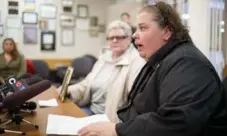  ?? CARLOS OSORIO/TORONTO STAR ?? Tammy Wilkinson speaks at a press conference about the death of her cousin, Andrea White, who was fatally shot Saturday night.