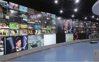  ??  ?? Mediacomm美­凯搭建的中央电视台音­像资料监控中心