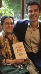  ??  ?? Close: Anisha Malhotra and son Aseem with one of his books