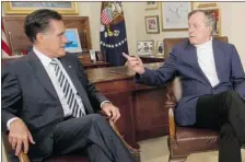  ?? DONNA CARSON REUTERS ?? Republican presidenti­al front-runner Mitt Romney (left) has drawn the endorsemen­t of former leader George H.W. Bush