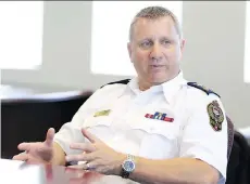  ?? BRUCE STOTESBURY ?? Victoria police Chief Frank Elsner, serving a suspension over allegation­s he sent inappropri­ate messages to the wife of a colleague, says he is suffering “stress and anxiety” as the investigat­ion drags on.