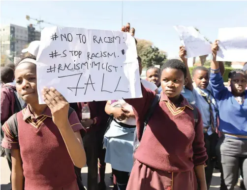  ?? | PHILL MAGAKOE African News Agency (ANA) ?? A STUDY has found that racism in schools has a negative impact on pupils’ health.