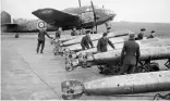  ?? ?? ■ A Bristol Beaufort being prepared for a torpedo attack sortie at around the time of Kenneth Campbell’s Victoria Cross action.