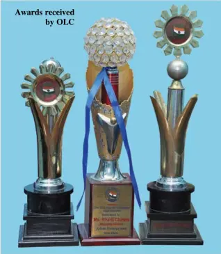  ??  ?? Awards received by OLC