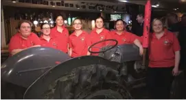  ??  ?? Broomhill tractor builders Kate O’Brien, Emma Foley, Olive O’Sullivan, Danni Madden, Louise Downey, Michelle Cooney and Mary O’Sullivan.