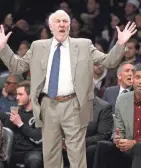  ?? BRAD PENNER/USA TODAY SPORTS ?? “I don’t know where else you would be as safe as we are right now,” says Spurs head coach Gregg Popovich of the NBA bubble at Walt Disney World.