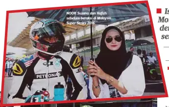  ??  ?? NOOR Suzana dan Hafizh sebelum beraksi di Malaysia Super Series 2016.