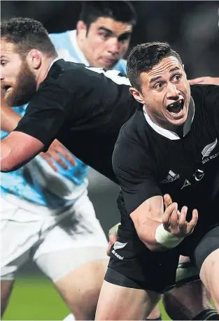  ??  ?? TJ Perenara was high energy but erratic when he came on in Argentina.