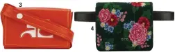  ??  ?? 3 4 Minimalist­a en piel de color rojo y con cierre de cremallera (210 €). 2. GUCCI En ante marrón con detalle tricolor (980 €). De charol naranja con pespuntes en blanco (410 €). 4. CHARLOTTE OLYMPIA Con bordados de flores multicolor.