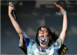  ?? Photo: Aaron Chown ?? Billie Eilish performing at Glastonbur­y in 2019