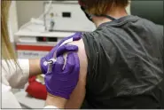  ?? ASSOCIATED PRESS FILE PHOTO ?? The first patient enrolled in Pfizer’s COVID-19 coronaviru­s vaccine clinical trial at the University of Maryland School of Medicine in Baltimore.